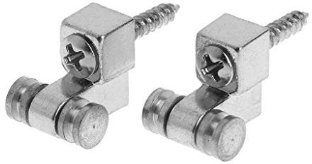 2 Stücke Schwarz Metall String Retainer Bäume Roller Gitarre Bass Zubehör Teile