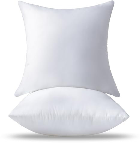OTPIPCS 2er Set Kissenfüllung 55x55 cm - Hochwertige Innenkissen für Sofakissen, Dekokissen, Kopfkissen und Zierkissen - Atmungsaktive Füllung für Sofa, Couch und Wohnzimmer, weiße