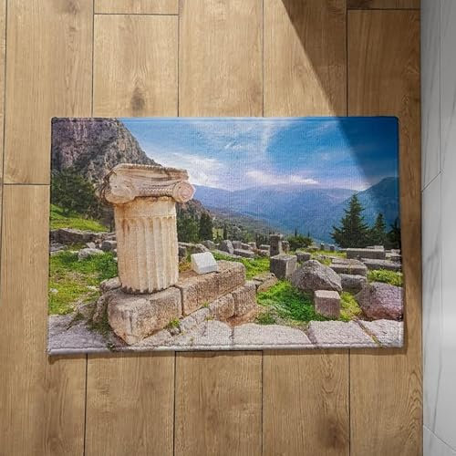 Ethereval Schmutzfangmatte Nach Maß Mit Rand Türmatte GEH Weg Säule Fußmatte Groß Sauberlaufmatte Aussen Schnell Trocknende, Maschinenwaschbare, Saugfähige Badematten 50X80cm