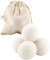 Lot de 6 boules de coton pour sèche-linge - Réduction statique - Balles de séchage - Adoucissant - Réduit les plis des vêtements et économise du temps de séchage