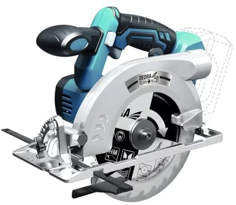 Akku-Handkreissäge für Holz, bürstenloser Motor, 18 V, 4000 U/Min, Scheibendurchmesser 165 mm, Schnittwinkel 45°, mit Schutzeinrichtung vor unbeabsichtigtem Einschalten, ohne Akku und Ladegerät