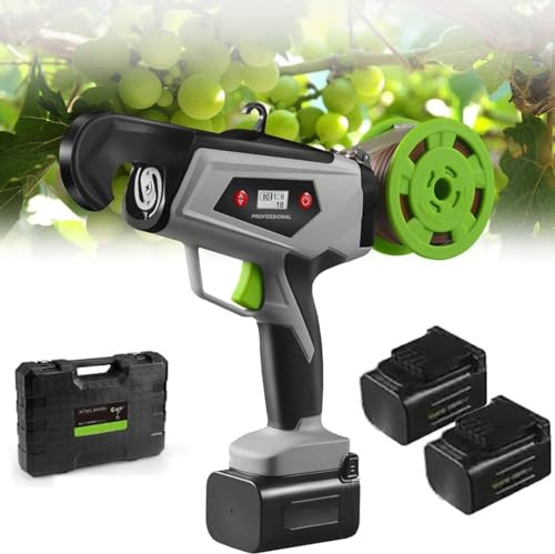 ZIXIAOS Plant Tying Machine Garden Vine Tying Tool Plant Binding Machines Plant Gun Plant Binder with Digital Display Screen for Tomato Grape Pepper
