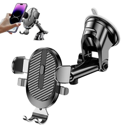 Générique Car Phone Holder, Smartphone Mount, ABS 360 gradi Rotazione Stand, Dashboard Holder, Adjustable Design, for Driving Navigation, Road Trips, Commuting, 9.06x4.37 pollici