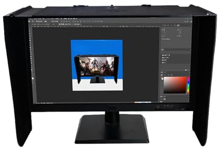 Pare-soleil pour ordinateur portable, pliable, anti-reflet, convient aux ordinateurs portables de 17 à 27 – Offre une protection solaire et une meilleure mise au point