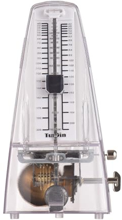 Tunyin mechanisches Metronom tragbares Metronom Verstellbarer Beat -Geschwindigkeit Leicht lautstall für Klaviergitarrentrommel Guzheng genaue Beat Mechanical Metronom (Weiß)