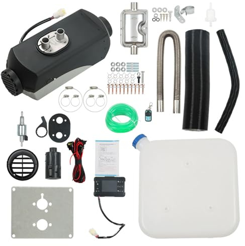 QUKFGCLGM Diesel-Lufterhitzer, 10-l-Tank, Dieselheizung, 12 V, 5 kW, Diesel-Standheizung mit LCD-Thermostat, Ersatz für LKW, Boote, Busse, Autos, Wohnmobile