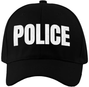 PartyMagix Basecap Cap Mütze in Schwarz mit Aufdruck DEA BKA LKA FBI Security Polizei CIA SWAT Sheriff NYPD CSI verstellbar Baseball Cap Käppi Kappe Unisex