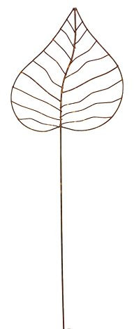 Crispe home & garden Gartenstecker Edelrost - Herzblatt mittel | Rankhilfe Gartendeko Höhe 115 cm
