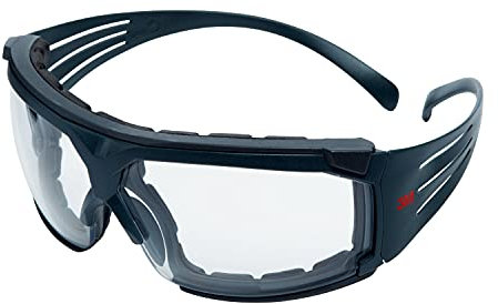 3M SecureFit Safety Glasses SF601SGAF/Fl-EU – Protective glasses with grey lens, Scotchgard anti-fog, anti-scratch, foam-lined frames and modern design - 1x SecureFit glasses