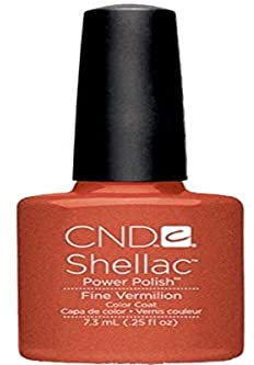 CND Shellac Fine Vermilion, 7.3 ml/0.25 fl oz.