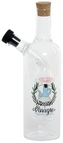 Dcasa - Aceitera borosilicato vinagrera Letras Vintage
