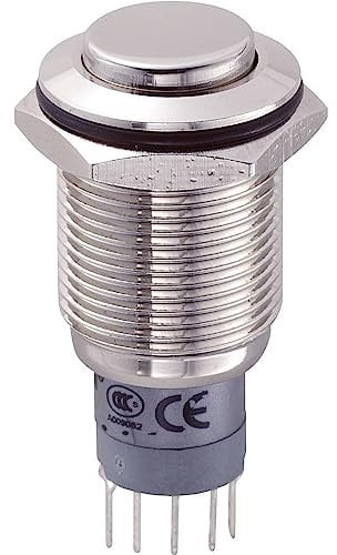 TRU COMPONENTS 701981 LAS2GQH-11Z/N/P Vandalismusgeschützter Druckschalter 250 V/AC 3 A 1 x Ein/Ein rastend 1 St.