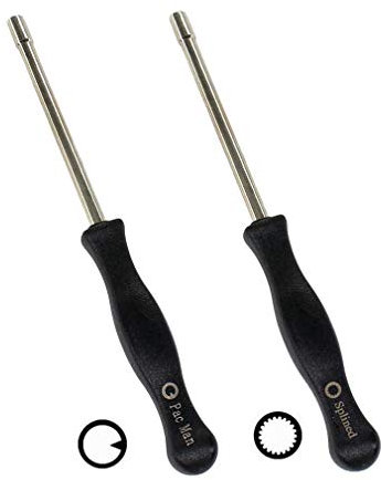 AISEN 2 Stück Vergaser Schraubendreher Kit (Spline + Pac-Man) passend für Husqvarna 125 135 136 137 141 142 235 235e 236 236e 240 240e 435 435e 440e McCulloch Partner Poulan Motorsägen
