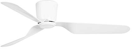 FARO BARCELONA 33471N - PEMBA Ventilador de techo sin luz blanco con motor DC 3 palas reversibles (la luz es opcional)