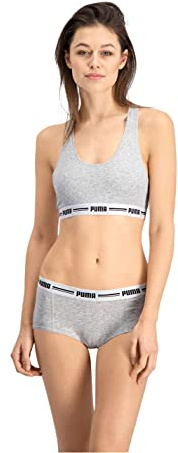 PUMA Women Racer Back Top 1P Hang - Color: Grey Melange Talla: XL