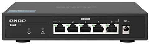 Qnap QSW-1105-5T 5 Port 2,5 Gbps Auto Negotiation (2,5 G/1 G/100 M), Unmanaged Switch