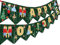 Casse-Noisette Bannière Happy Holidays – Casse-Noisette – Décorations de fête – Décoration de fête de Noël – Fournitures de fête – HH Dark