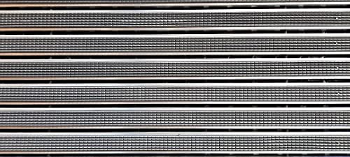 MCH Schuhabstreifer Fußbtreter Schmutzfang Fußmatte Hauseingang Aussenbereich Außen mit Bodenwanne 58 x 37 x 10 cm in 6 Varianten (Alu mit Gummistreifen, grau)