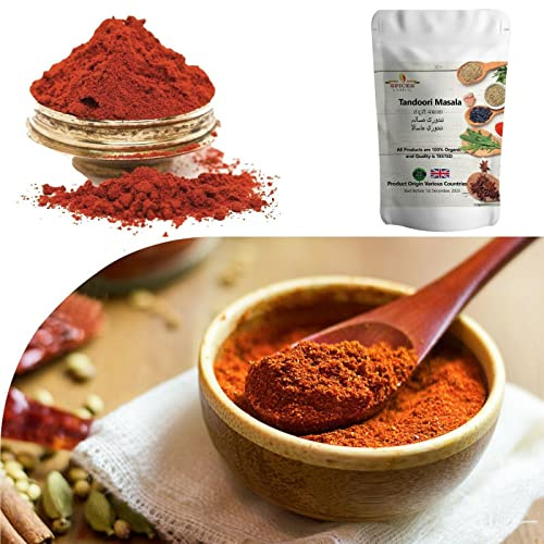 Tandoori Masala Powder Premium Quality by Spices&herbsuk Perfect for Vegetable, Meat & Chicken - Tikka Masala Powder for Everyday Cooking Blends for Marinades, Frying, Sauces, Baking, Grilling - 100g
