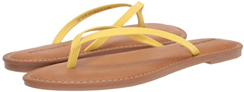 Amazon Essentials Damen Zehensandale, Kräftiges Gelb, 37.5 EU