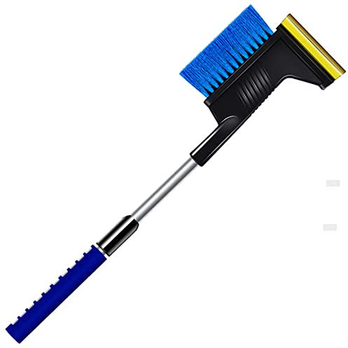 Eiskratzer Auto mit Besen, Schneebesen Auto Ausziehbar, Auto Eiskratzer Set, Auto Eiskratzer mit Gummi 2 In 1, Einfach Handlicher Schneebesen Winterset Auto Premium Qualität Verstellbar Ohne Kratzer
