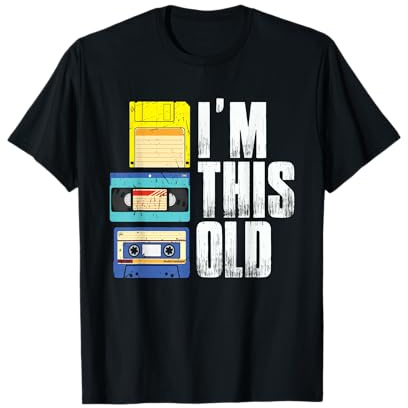 I'm This Old Retro Vintage Kassettenband und VHS T-Shirt