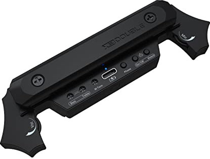 Btuty X2 Gitarren-Tonabnehmer, kabellos, wiederaufladbar, kabelgebunden, für E-Bassgitarren, Verstärker, Schallloch-Tonabnehmer mit Empfänger für 80-120 mm Schallloch-Akustikgitarre