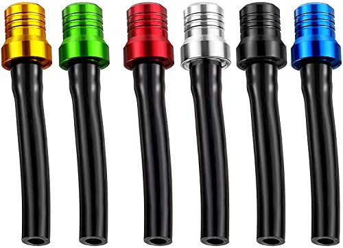 Taicols 6 Pièces Tuyau de Reniflard En Aluminium pour Moto, Tuyau de Reniflard de Carburant pour Moto, Reniflard de Réservoir D'essence de Moto 50 cc 110 cc 70 cc 125 cc Tapis Reniflant