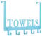 Kuhome Towel Rack Towel Holder for Bathroom Over The Door Hooks Door Mount Towel Hooks for Bathroom, Door Rack Robe Hooks Towel Hanger for Wall Metal Sandblasted Organizer for Pool Beach Towel (Blue)