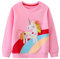 FILOWA Sweatshirt Kinder Mädchen Regenbogen Einhorn Sweatshirt Pullover Sport Rosa Langarm Warm Baumwolle Top Sweatshirt 5-6 Jahre,Gr.110-116