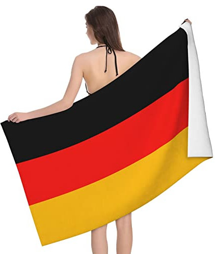 RINISA Badetücher Deutschland Flagge Druck Erwachsene Strand schnell trocknend Badetücher Badetücher 80x130cm