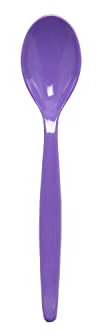 Harfield Pack of 10 Teaspoons Virtually Unbreakable Reusable BPA Free Copolyester Plastic (Purple)