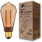 greenandco dimmbare Vintage Design LED Birne zur Stimmungsbeleuchtung | E27 ST64 | gold | 3,5W 120lm | 1800K extra warmweiß | 320° | 230V | flimmerfrei | Edison Glühbirne