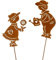 Dio only for you 2er Set Blumenstecker Garten Kinder | Rost | Gartenstecker Gartendeko Stecker