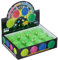 Relaxdays LED Igelball, 12er Set, blinkende Leuchtbälle mit Noppen, leuchtende LED Flummis für Kinder, Ø 6,5 cm, grün
