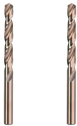 kwb Cobalt HSS-E Metallbohrer Ø 3 mm mit speziellem Spitzenanschliff für exzellente Maßgenauigkeit beim Bohren von schwer zerspanbaren Stoffen mit Akkuschraubern und Bohrmaschinen (Packung mit 2)