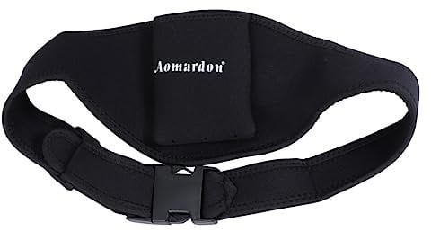 DIKACA Microphone Transmitter Pouch for Fitness Instructors Secure Comfortable and Easy to Adjust Black