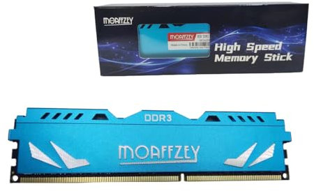 Moaffzey Memoria RAM da 8 GB DDR3 1866 MHz PC3-14900 CL10 per computer desktop, 240 pin, 1,5 V, 2Rx8, Dual Rank, Non-ECC, senza buffer, per PC, memoria RAM Stick, colore blu
