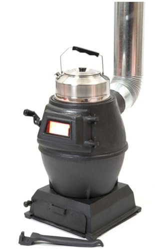Poêle à bois en fonte, poêle à bois, poêle de camping en fonte, poêle de tente, poêle à bois, poêle de cuisine extérieur au charbon de bois portable for cuisinière intérieure et extérieure, chauffage