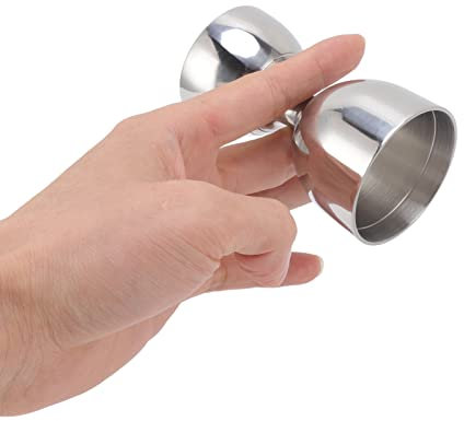 Jigger à cocktail de qualité supérieure, 30/60ml en acier inoxydable, haute précision, ouverture large, jigger pour cocktail et liqueur (30/60ml Classic Silver)