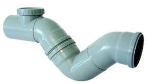 Sifone firenze orizzontale in polipropilene (1 Tappo) - Diametro 50
