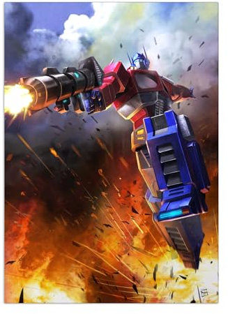 Displate - Poster aus Metal - WALL ART - Transformers - Transformers Artworks Optimus Prime - Größe M - 32x45cm Matt