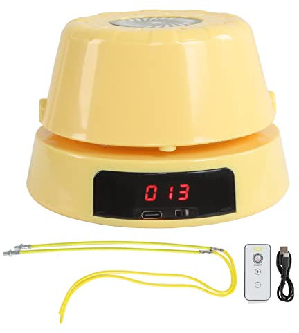 Elektrische Springseilmaschine, Seilspringen Automatisch Seilmaschine Zählung Intelligente Springseil rotierende Seilspringen Interaktionsspielzeug für Kinder (YELLOW)