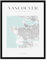 GP TONER Bilder Poster Vancouver Poster Geometrische Stil Wanddekoration Moderne Wandkunst Poster Design DIN A4 21x29,7 cm schwarzer Rahmen