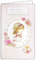 AFIE 19-640 Carte Porte-Billet avec Enveloppe Sincères Félicitations pour ta Communion Fille Croix Chrétienne Catholique Fleurs Roses Vin Coupe Calice Ciboire Illustration - Fabriqué en Europe