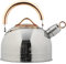 OUYUE Tetera con Silbato Hervidor De Té Silbante De Acero Inoxidable, Estufa De Tetera De 3L/3000ML, Hervidor De Agua Hirviendo, Cocina De Inducción para Sala De Té Hervidor Silbante Tetera Silbadora