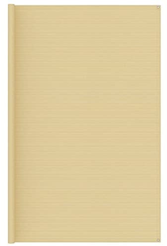 ZEYUAN Zeltteppich, Vorzeltteppich, Camping Plane, Teppich Für Camping Vorzelt, Bodenplane Zeltunterlage, Camping Teppich Outdoor, 300x500 cm Beige
