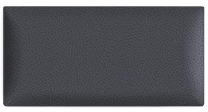 Wandpaneele 3D 15 x 30 cm gepolstert – für sehr einfache Selbstmontage, Lederimitat, mit weicher Füllung, Farbe Dunkelgrau – Kopfteil als Dekoration für Schlafzimmer, Büro, Kinderzimmer, Diele