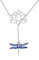 YAFEINI Libelle Kette Sterling Silber Lotus Blume Y-Halskette Schmuck Geschenke für Damen