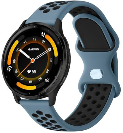 AK für Garmin Venu 2 Armband/Venu 3 Armband/Vívoactive 4 Armband, 22mm Quick Release Armbänder neues Sport wasserdichtes Silikon Ersatzarmband für Garmin Forerunner 255/Forerunner 265 Herren Damen